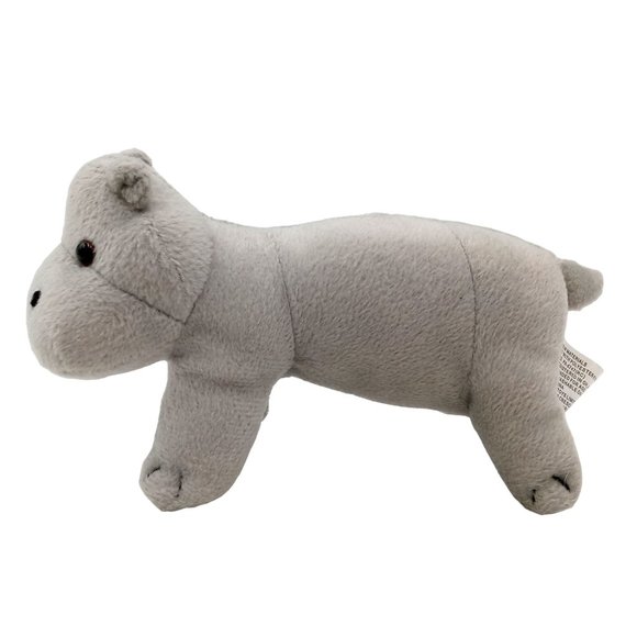 Hippo Plush Stuffed Animal 7 Inch Hippopotamus Best Made Toys - Picture 1 of 9